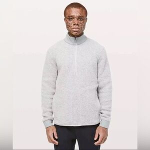 LULULEMON Tundra Trek 1/2 Zip Heathered Silver Spoon Pullover Sweatshirt Medium